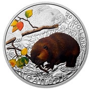 20 Dollars - Elizabeth II Baby Beaver, Canada, 2014 reverse image