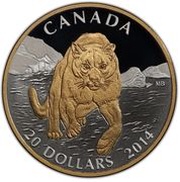 20 Dollars - Elizabeth II Attacking in the snow, Canada, 2014 reverse image