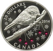 20 Dollars - Elizabeth II Winter Berries, Canada, 2014 reverse image