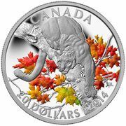 20 Dollars - Elizabeth II In a maple tree, Canada, 2014 reverse image