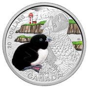 20 Dollars - Elizabeth II Petit macareux moine, Canada, 2014 reverse image