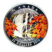 20 Dollars - Elizabeth II Autumn Falls, Canada, 2014 reverse image