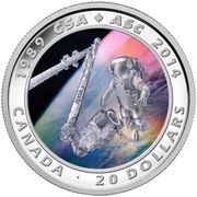 20 Dollars - Elizabeth II Canadian Space Agency, Canada, 2014 reverse image