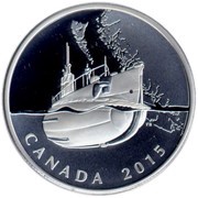 20 Dollars In the name of George V; Canada's First Submarines During World War I, Canada, 2015 reverse image