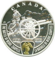 20 Dollars In the name of George V; Battle of Neuve-Chapelle, Canada, 2015 reverse image