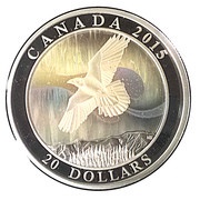 20 Dollars - Elizabeth II The raven, Canada, 2015 reverse image