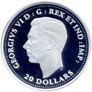 20 Dollars In the name of George VI; Battle of Britain obverse image