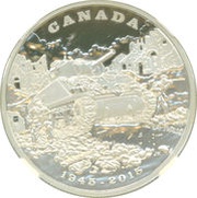 20 Dollars In the name of George VI; Italian Campaign, Canada, 2015 reverse image