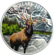 20 Dollars - Elizabeth II Majestic Elk, Canada, 2015 reverse image