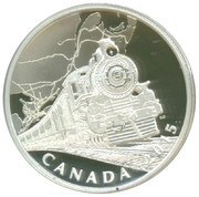 20 Dollars In the name of George V; Transcontinental Railroad, Canada, 2015 reverse image