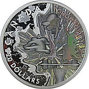 20 Dollars - Elizabeth II In the Spirit of Sports, Canada, 2015 reverse image