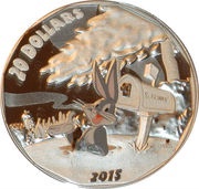 20 Dollars - Elizabeth II Bugs Bunny, Canada, 2015 reverse image