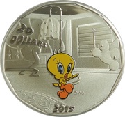20 Dollars - Elizabeth II Tweety Bird, Canada, 2015 reverse image