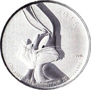 20 Dollars - Elizabeth II Bugs Bunny, Canada, 2015 reverse image