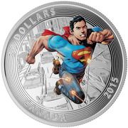 20 Dollars - Elizabeth II Superman Action Comics #1, Canada, 2015 reverse image