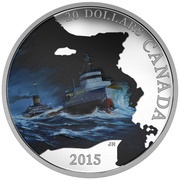 20 Dollars - Elizabeth II S.S. Edmund Fitzgerald, Canada, 2015 reverse image