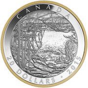 20 Dollars - Elizabeth II Spring Ice, Canada, 2015 reverse image