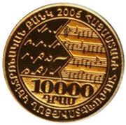 10 000 Dram Priest Komitas Vardapet obverse image