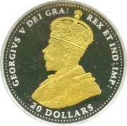 20 Dollars In the name of George V; Battle of Beaumont-Hamel obverse image