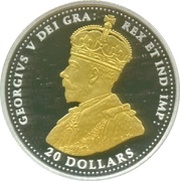 20 Dollars In the name of George V; The Somme Offensive obverse image
