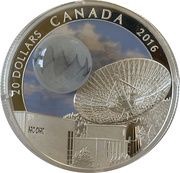 20 Dollars - Elizabeth II NRC Dominion Radio Astrophysical Observatory (DRAO), B.C., Canada, 2016 reverse image