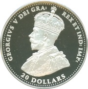 20 Dollars In the name of George V; Sopwith Triplane obverse image
