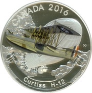 20 Dollars In the name of George V; Curtiss H-12, Canada, 2016 reverse image