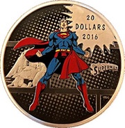 20 Dollars - Elizabeth II Superman, Canada, 2016 reverse image