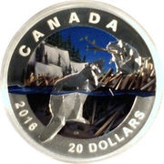 20 Dollars - Elizabeth II Beaver, Canada, 2016 reverse image