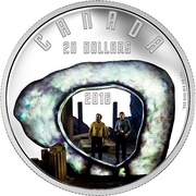 20 Dollars - Elizabeth II City on the Edge of Forever, Canada, 2016 reverse image
