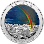 20 Dollars - Elizabeth II Rainbow, Canada, 2016 reverse image