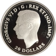 20 Dollars In the name of George VI; Bombing Campaign obverse image