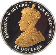 20 Dollars In the name of George V; Battle of Vimy Ridge obverse image