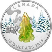 20 Dollars - Elizabeth II Snow-Covered Trees, Canada, 2017 reverse image