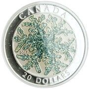 20 Dollars - Elizabeth II Snowflake, Canada, 2017 reverse image