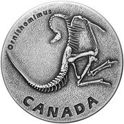 20 Dollars - Elizabeth II Ornithomimus, Canada, 2017 reverse image