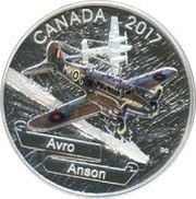 20 Dollars In the name of George VI; Avro Anson Bomber, Canada, 2017 reverse image