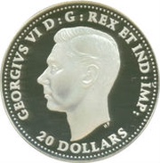 20 Dollars In the name of George VI; Consolidated Canso obverse image