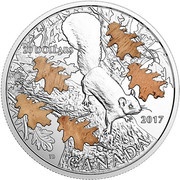 20 Dollars - Elizabeth II Nutty Squirrel and Mighty Oak, Canada, 2017 reverse image