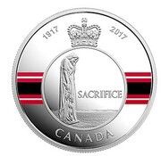 20 Dollars - Elizabeth II Sacrifice Medal, Canada, 2017 reverse image
