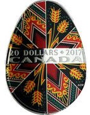 20 Dollars - Elizabeth II Traditional Ukrainian Pysanka, Canada, 2017 reverse image