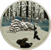 20 Dollars - Elizabeth II Arctic Wolf, Canada, 2017 reverse image