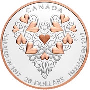 20 Dollars - Elizabeth II Wedding Day, Canada, 2017-2020 reverse image