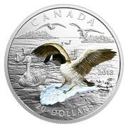 20 Dollars - Elizabeth II Approaching Canada Goose, Canada, 2018 reverse image