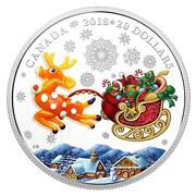 20 Dollars - Elizabeth II Holiday Reindeer, Canada, 2018 reverse image