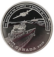 20 Dollars In the name of George VI; Battle of the Atlantic, Canada, 2018 reverse image