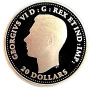 20 Dollars In the name of George VI; Invasion of Sicily obverse image