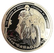 20 Dollars In the name of George VI; Invasion of Sicily, Canada, 2018 reverse image