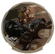 20 Dollars - Elizabeth II Justice League Batman and Aquaman, Canada, 2018 reverse image