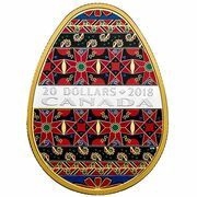 20 Dollars - Elizabeth II Golden Spring Pysanka, Canada, 2018 reverse image